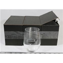 6 NEW WINE/WATER GLASSES BRANDED REID BUILT