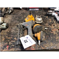 PNEUMATIC STAPLER & ASSORTED PALM NAIL GUNS