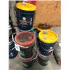 Image 1 : 10 BUCKETS OF ASSORTED ENGINE OIL, HYDRAULIC FLUID & MORE - USED
