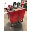 Image 1 : RED MOBILE PARTS CABINET WITH HEAVY DUTY CASTERS