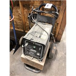 UNISON MIG 100E GASLESS WIRE FEED WELDER ON CART WITH FACE SHIELD