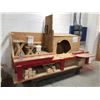 Image 1 : WOODEN WORK BENCH ON HEAVY DUTY METAL CART - APPROX. 9 FT