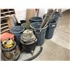 Image 1 : LOT OF ASSORTED GARBAGE CANS & SHOP VACUUMS