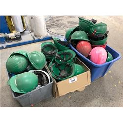 3 BOXES OF ASSORTED HARD HATS