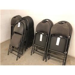 23 METAL FRAMED FOLDING CHAIRS & REMAINING CHAIRS IN ROOM