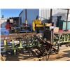 Image 2 : MASSIVE TIMBER NOTCHING SYSTEM WITH 2 X 12 FT ROLLER CONVEYORS, 15 HP CUSTOM SINGLE HEAD NOTCHER,