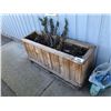 Image 1 : 2 WOODEN PLANTER BOXES - APPROX. 4 FT X 15 INCH