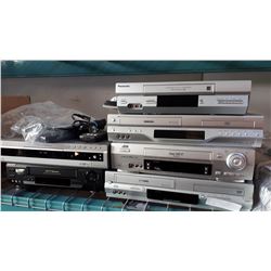 LOT OF PANASONIC, TOSHIBA, JVC, SONY DVD AND VHS PLAYERS - ALL WORKING CONDITION