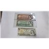 Image 1 : 1954 CANADIAN $1 & $2 BILLS WITH 1973 $1 BILL