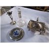 Image 2 : METAL CANDLE HOLDER, CONTAINERS AND CRYSTAL JAR