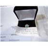 Image 2 : LADIES 18K WHITE GOLD AND PLATINUM RING W/ 12 DIAMONDS AND 1 EMERALD - W/ APPRAISAL ESTIMATED VALUE 