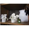 Image 1 : CERAMIC SKULL PLANTERS AND VASE