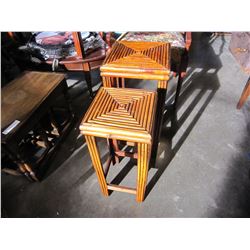 2 BAMBOO NESTING PLANT STAND