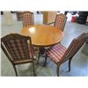 Image 2 : OAK DINING TABLE W/ 4 CHAIRS