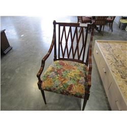 WOOD FRAMED SIDE CHAIR