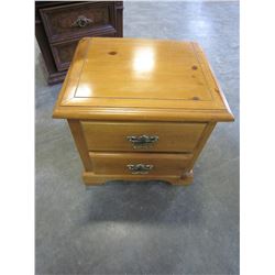 2 DRAWER PINE NIGHTSTAND