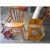 Image 2 : CHILDRENS WOODEN HIGH CHAIR AND SMALL ROCKER AND WOODEN POTTY SEAT