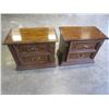 Image 1 : PAIR 2 DRAWER WALNUT NIGHTSTANDS BY STANLEY FURNITURE