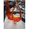Image 2 : 2 ORANGE CHALET ART GLASS PIECES