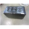 Image 1 : BLACK LEATHER STORAGE OTTOMAN