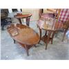Image 1 : MAHOGANY 3 PCS GLASSTOP COFFEE TABLE SET