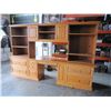 Image 1 : LARGE 3 PIECE OAK OFFICE CABINET