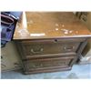 Image 1 : 2 DRAWER DARK FINISH WOOD FILING CABINET