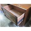 Image 3 : 2 DRAWER DARK FINISH WOOD FILING CABINET