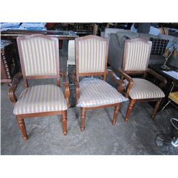 3 NEW ASHLEY UPHOLSTERED DINING CHAIRS RETAIL $249 EACH