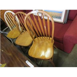 3 WOOD CHAIRS