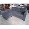 Image 2 : NEW ASHLEY BLACK FABRIC SOFA WITH MOVABLE CHAISE LOUNGE, RETAIL $2499