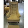 Image 2 : UPHOLSTERED ARMCHAIR AND OTTOMAN