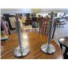 Image 2 : PAIR OF MODERN GREY TABLE LAMPS