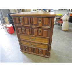 5 DRAWER WALNUT HIGH BOY