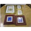 Image 2 : WOODEN WALL SHELF AND 3 SMALL GOLD FRAMED FLORIAL PICS AND2 WOOD FRAMED FLORAL