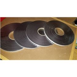 4 NEW ROLLS OF MAGNETIC STRIP 100 FT EACH WITH ADHESIVE BACK RETAIL $120