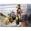 Image 2 : WOOD FIGURES AND WOOD ITEMS W/ TIGER AND HUMINGBIRD STATUE