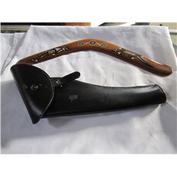 BLACK HOLSTER AND BOOMERANG