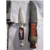 Image 3 : 3 VINTAGE KNIVES JUNGLE KING, SCORPION, HOMEMADE W/ SHEATH