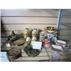 Image 1 : LOT OF CHINA CUPS AND SAUCERS, NOTRITAKE SUGAR BOWL, AND VARIOUS VASES AND 3 LIDDED CONTAINERS AND B