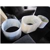 Image 2 : LOT OF 3 WHITE LAMP SHADES AND 1 OVAL SHADE