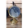 Image 2 : 2 REVOLVING SOLID WORLD GLASS GLOBES ON STANDS