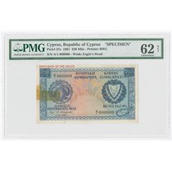 Republic of Cyprus, 1961 Issue Specimen.