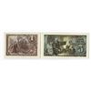 Image 2 : Banco de Espana. 1943. Pair of Issued Notes.