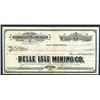 Image 1 : Belle Isle Mining Co., 1880 Issued Stock Certificate.