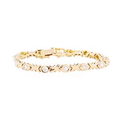 1.90 ctw Diamond Tennis Bracelet - 14KT Rose Gold