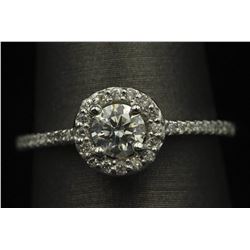 0.61 ctw Diamond Ring - 14KT White Gold