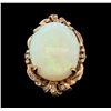 Image 2 : 33.41 ctw Opal and Diamond Ring - 14KT Rose Gold