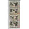 Image 1 : Uncut Sheet of (4) State of Louisiana Baby Bond Obsolete Notes