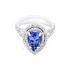 Image 1 : 14KT White Gold 2.40 ctw Tanzanite and Diamond Ring